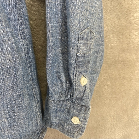 Ralph Lauren Denim Chambray Shirt Boys Sz 6 Long Sleeve Pony Logo Preppy Button - Picture 4 of 11